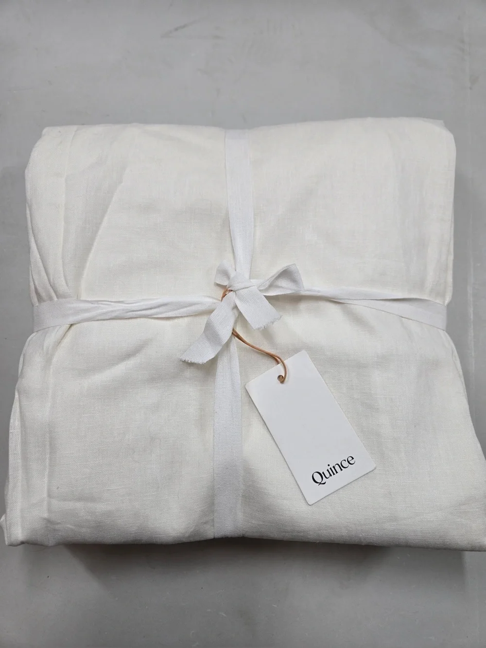 NWT QUINCE Set Of 2 48x108 European Linen Curtains Cream 0361